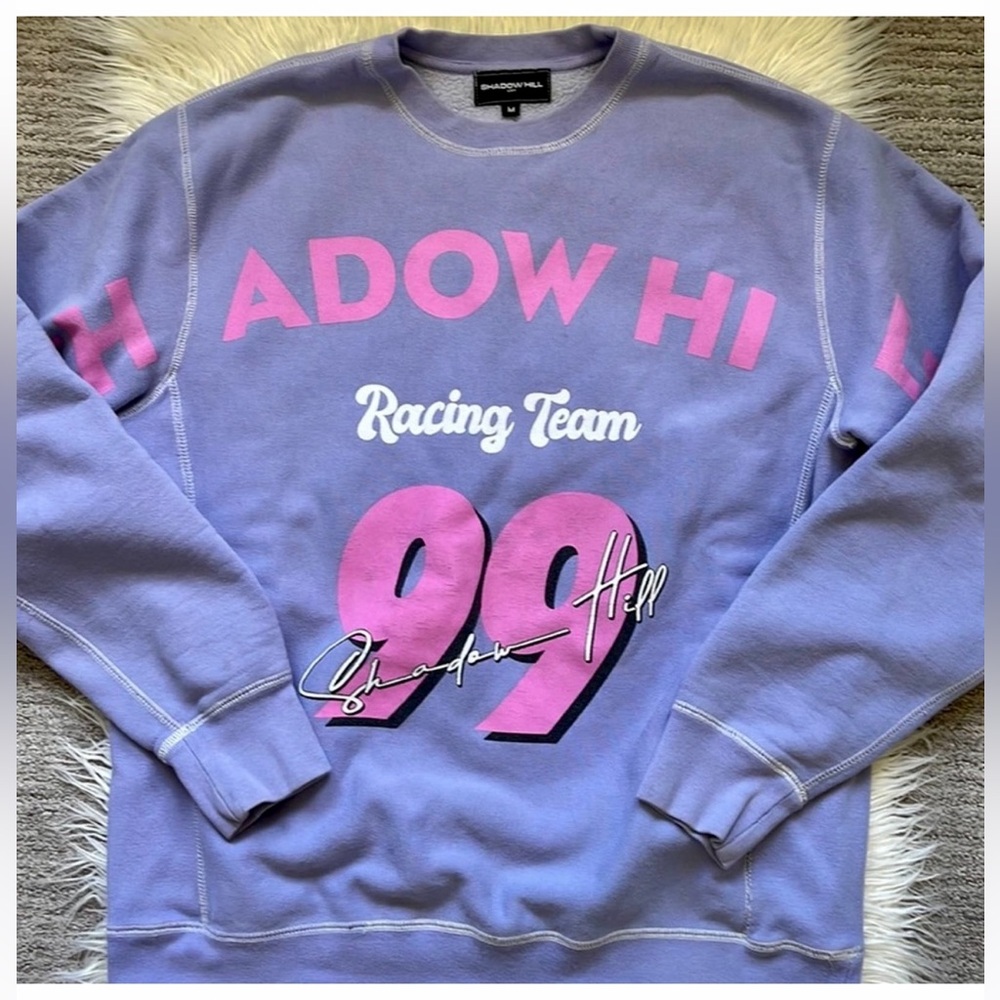Shadow Hill Printed Cotton Jersey Sweatshirt (Grape)